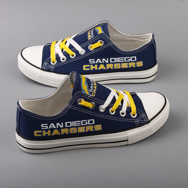Women's Los Angeles Chargers Repeat Print Low Top Sneakers 001